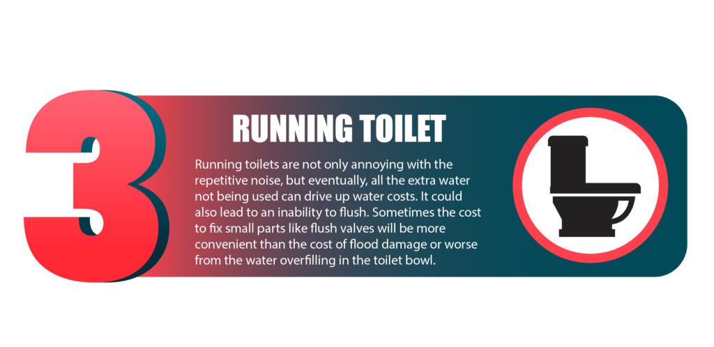 running toilet, plumbing problems